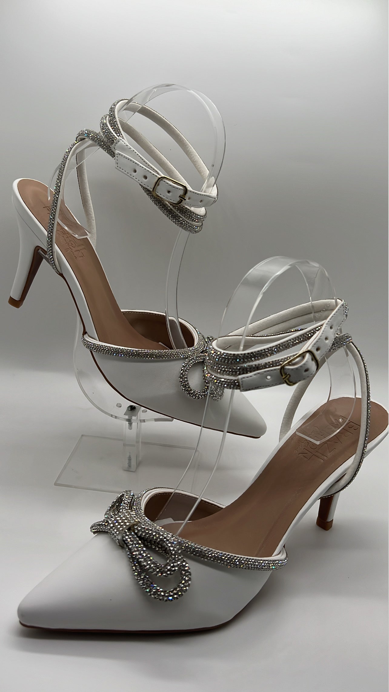 Bfb Shoes - Chanel White Scarpim Rhinestone