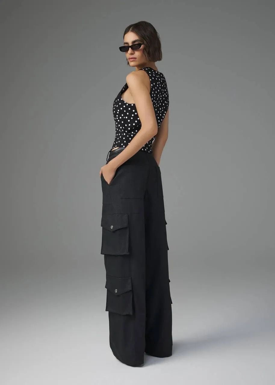 Lore - Leather Maxi Pants w/Pockets