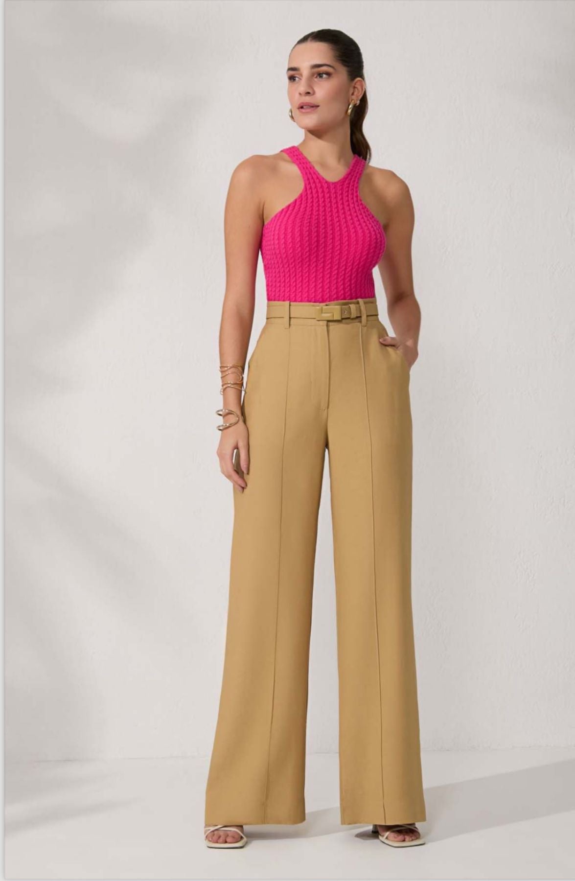 Lore - Wide Leg Pants Thin Belt Essentials