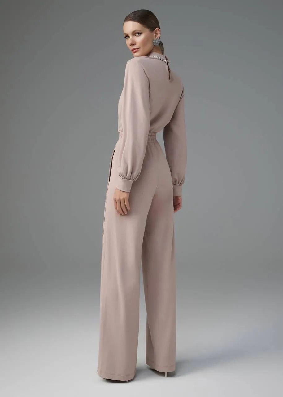 Lore - Embroidered Shirt/Fleece Pants Set