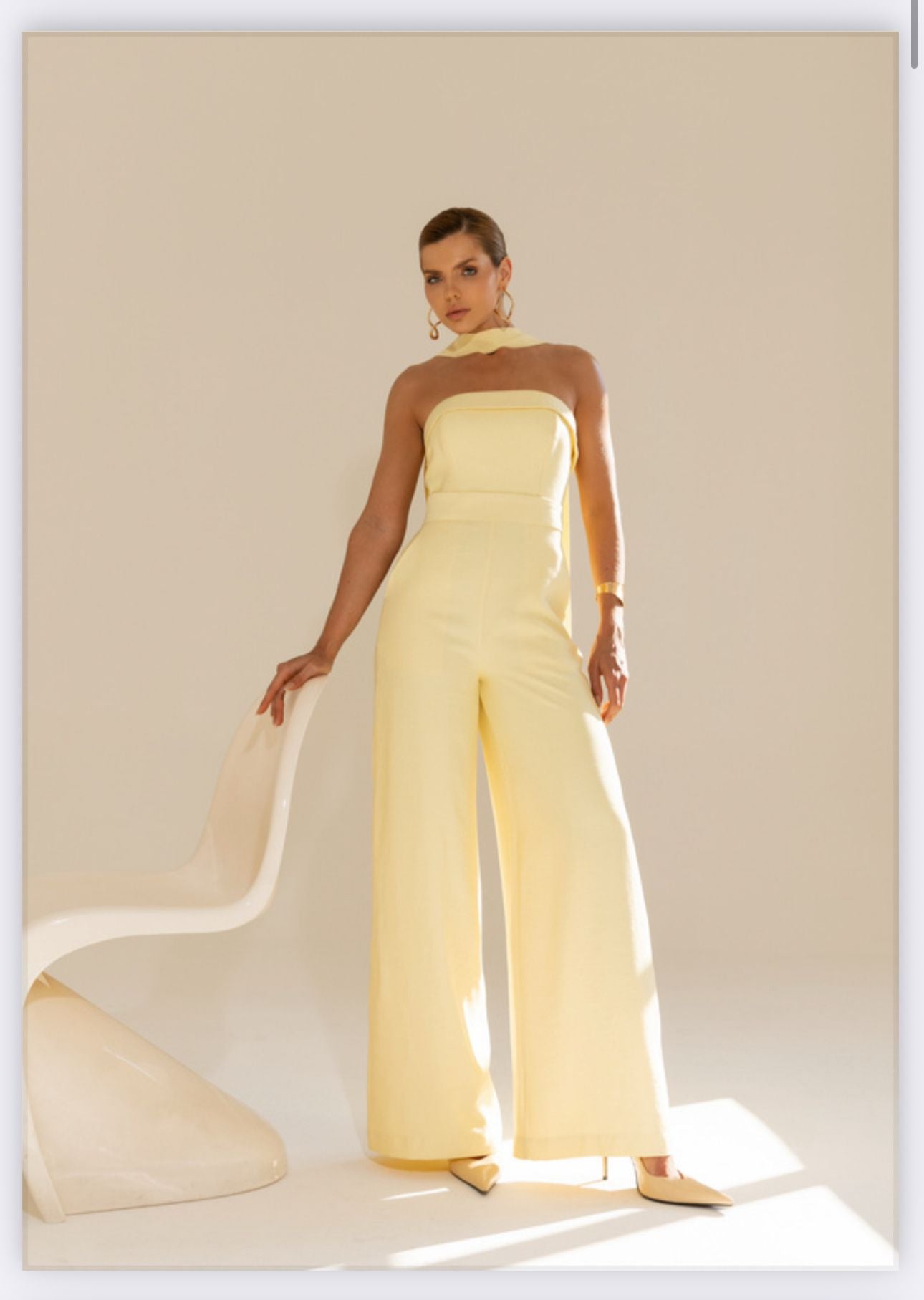 Closet Deluxe - Tailored Jumpsuit with Scarf