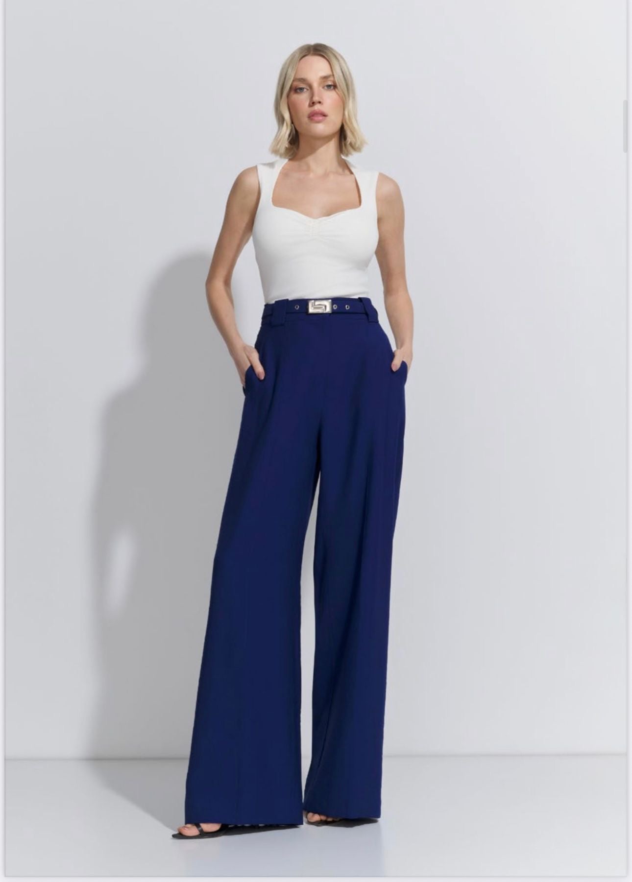 Lore - Wide Leg Pants/ Tailored Belt