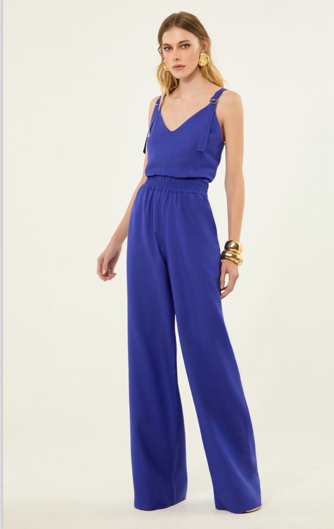 Lore - Set Linen Greco Blouse Pants Set