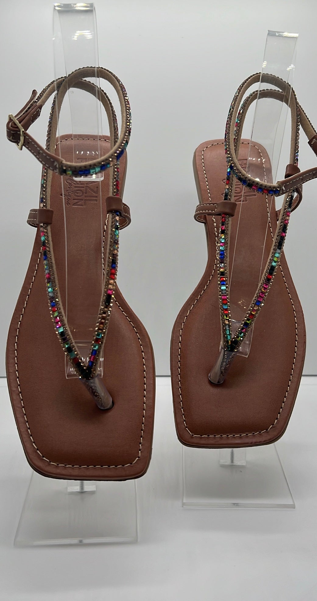 Bfb Shoes - Flat Brown Colored Rhinestone