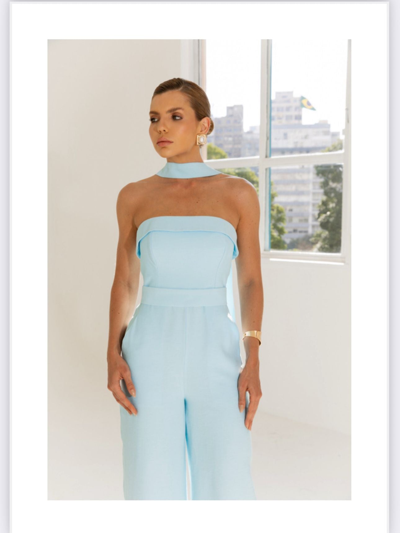 Closet Deluxe - Tailored Jumpsuit with Scarf