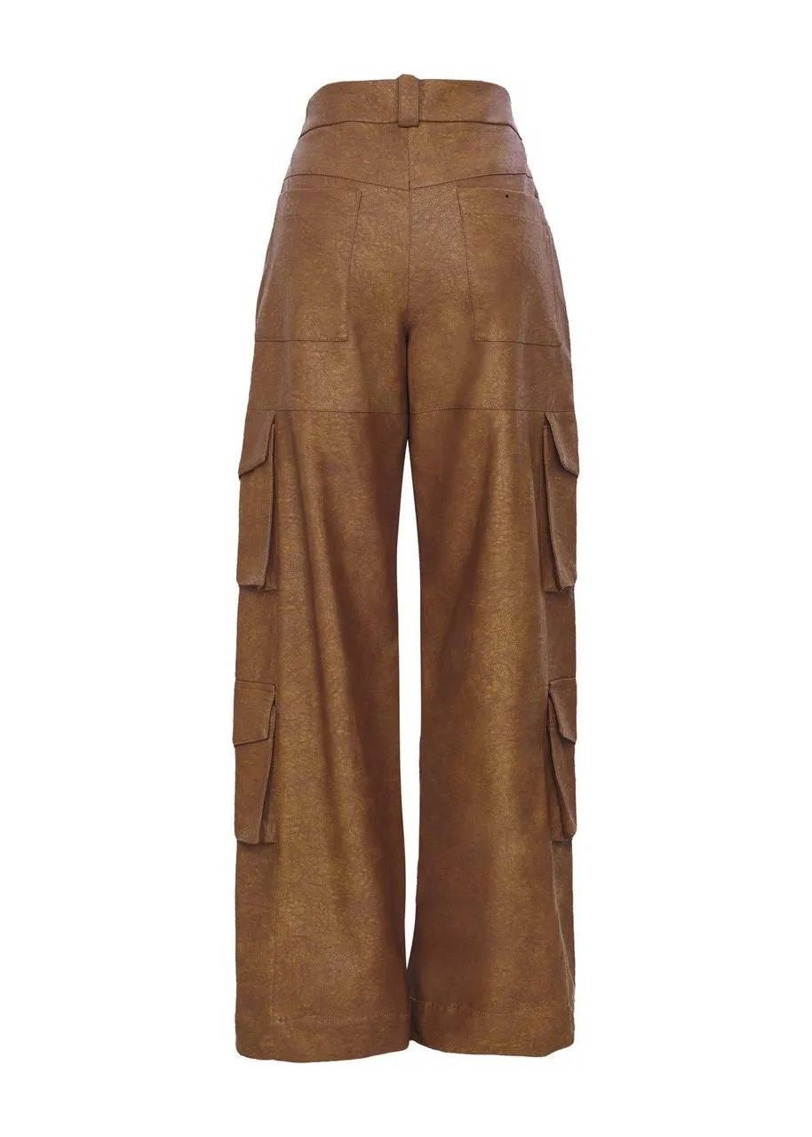 Lore - Leather Maxi Pants w/Pockets