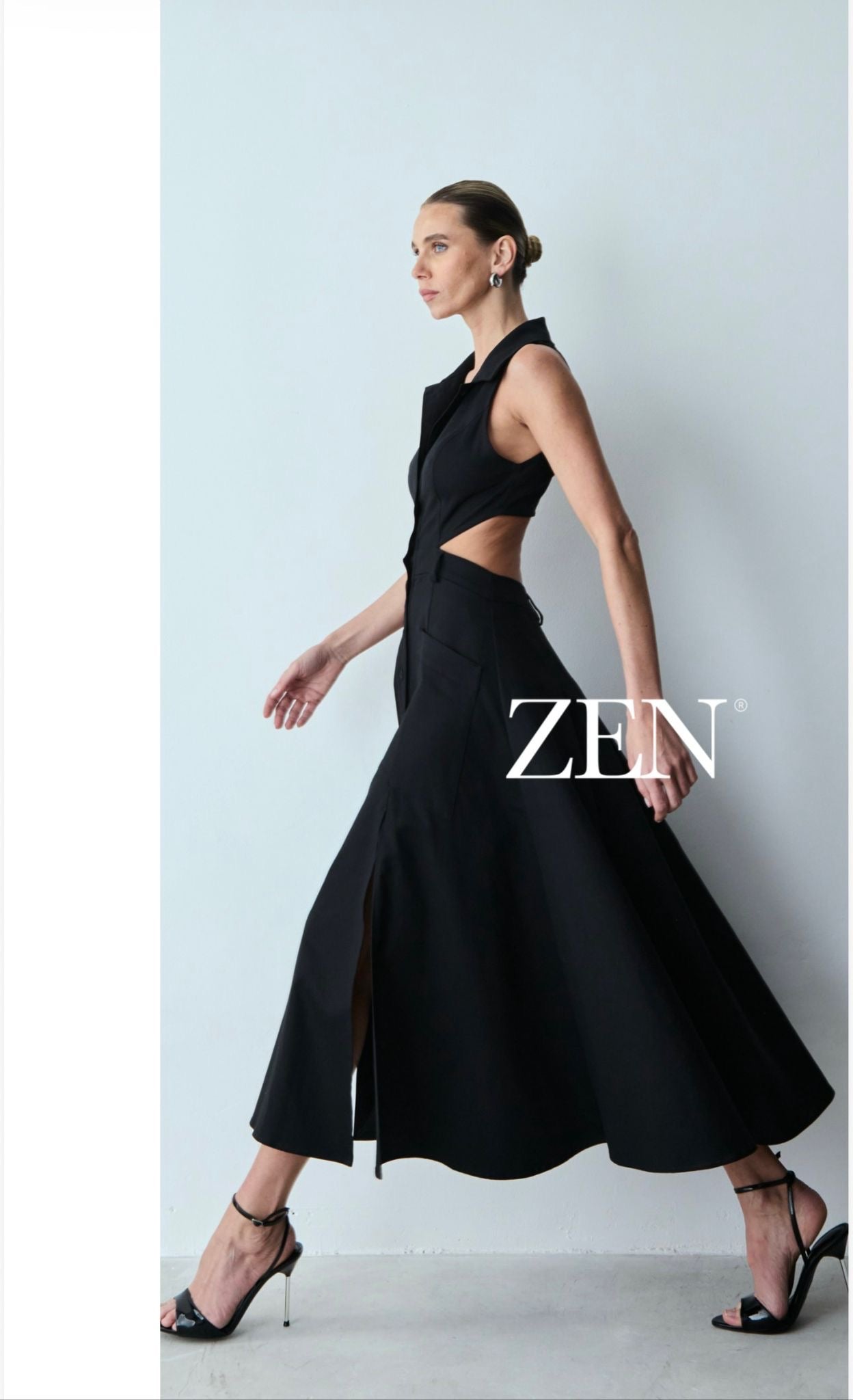 Zen Oficial - Midi Dress w/ Vest Detail
