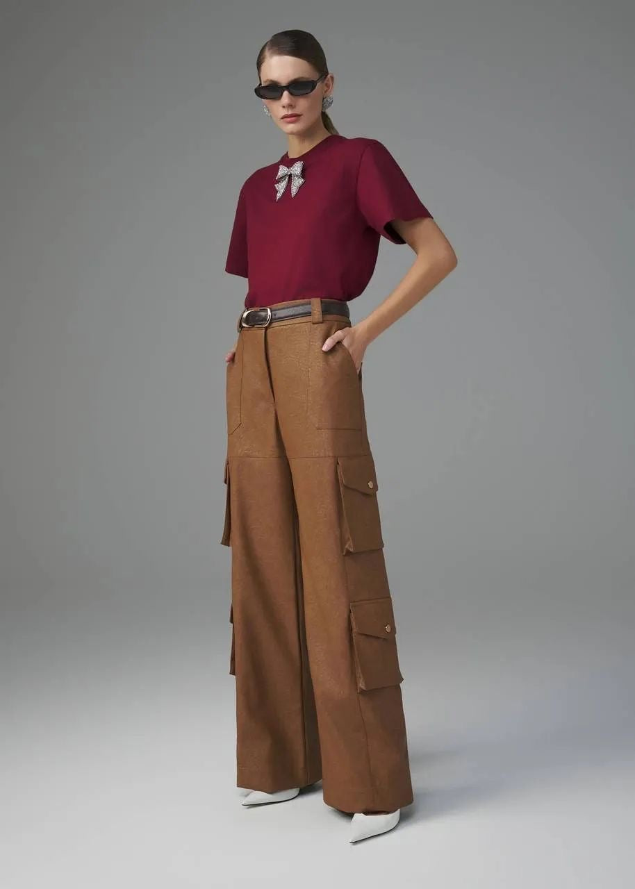 Lore - Leather Maxi Pants w/Pockets