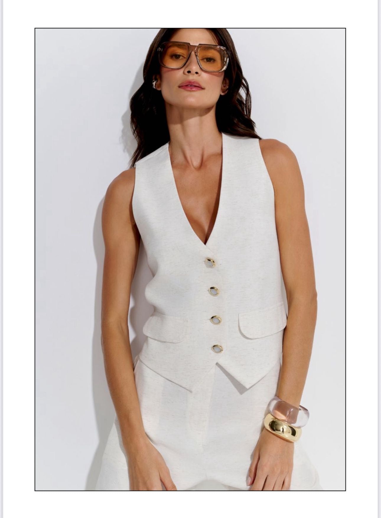 Lore - Visco Linen Vest and Pants Set