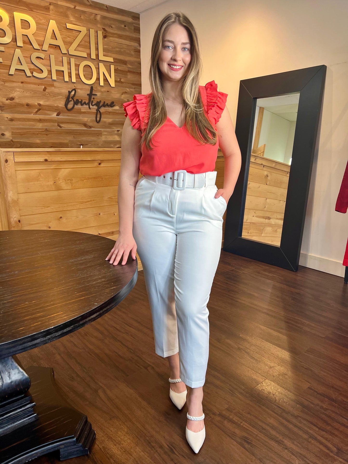 Lore - Blouse V Neck Ruffles