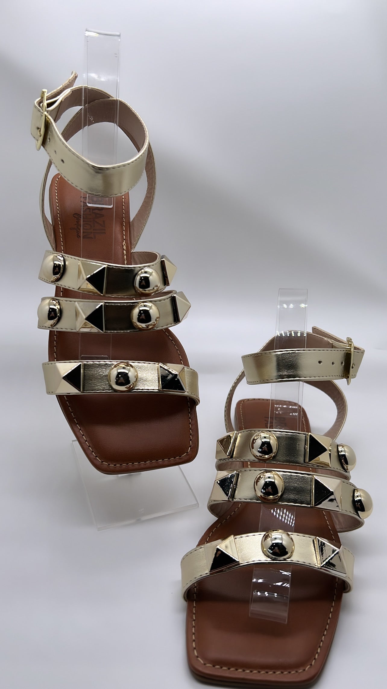 Bfb Shoes - Golden Flat with Rivet