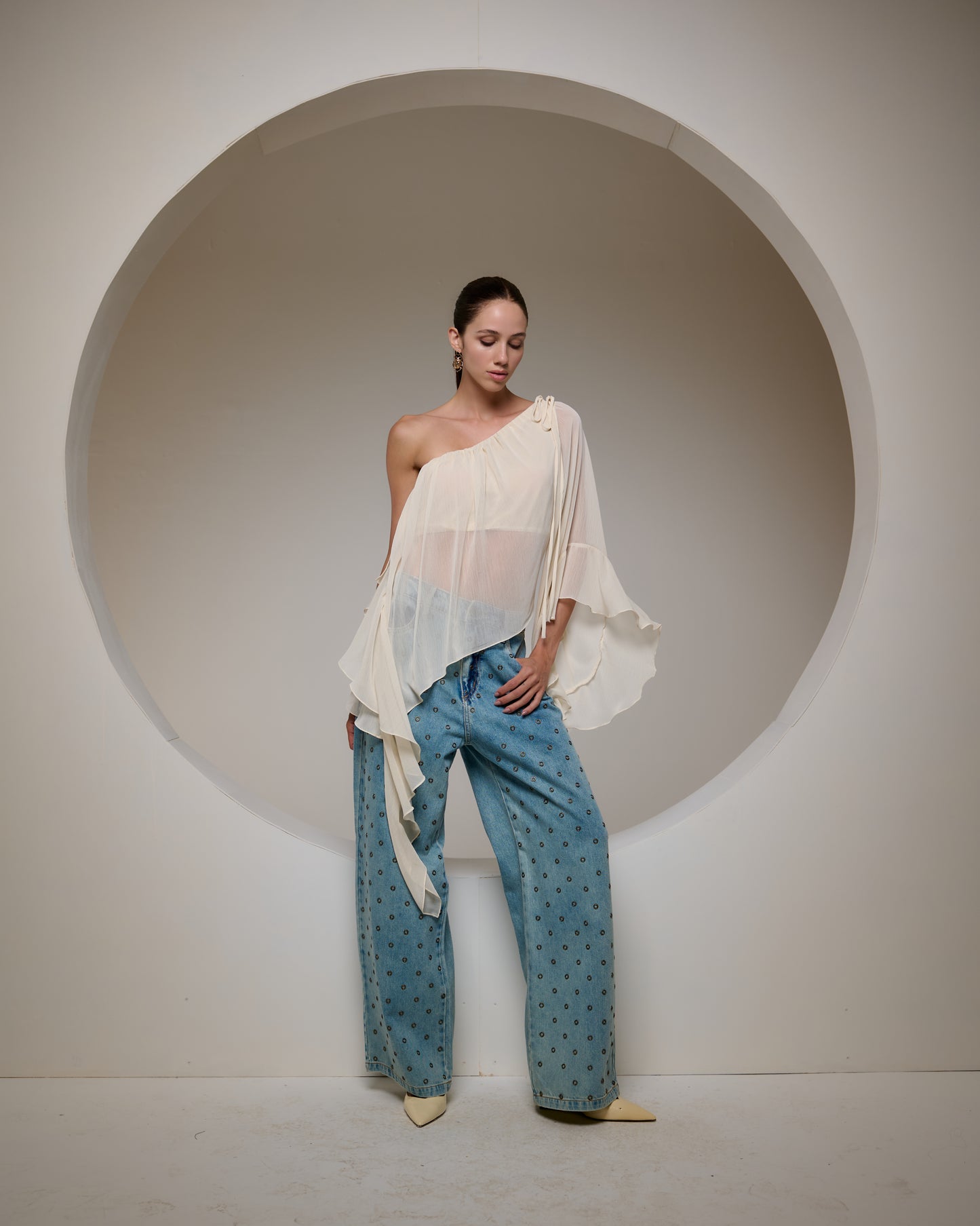 Bfly - Asymmetrical Ruffled Blouse