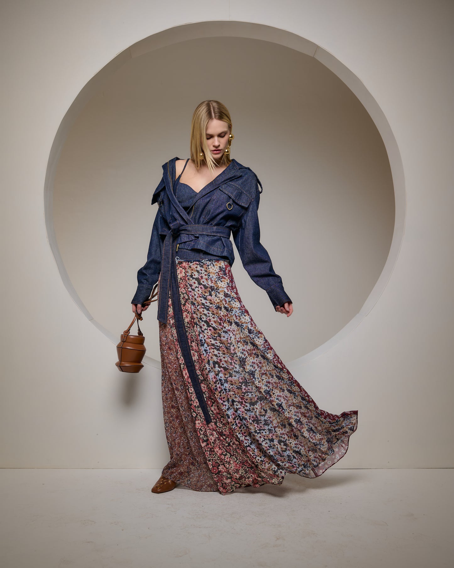 Bfly - Denim Jacket with Dropped Arms