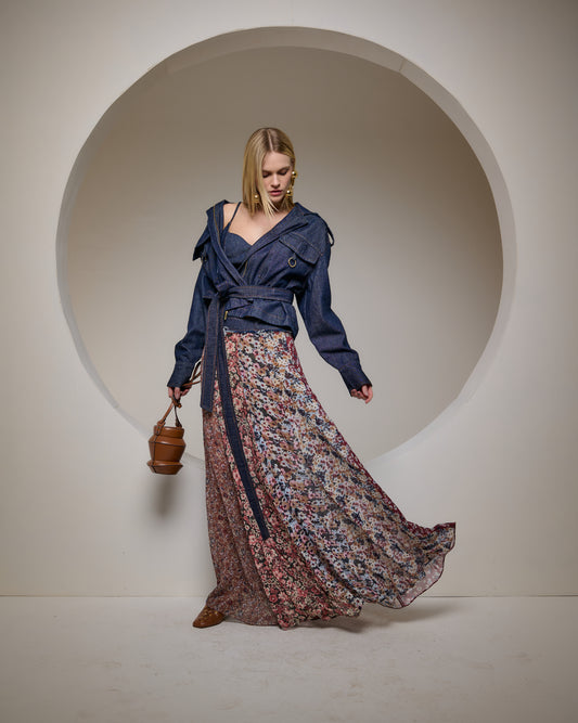 Bfly - Denim Jacket with Dropped Arms