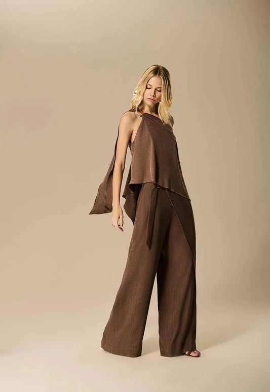 Caos - Asymmetrical Kneaded Blouse