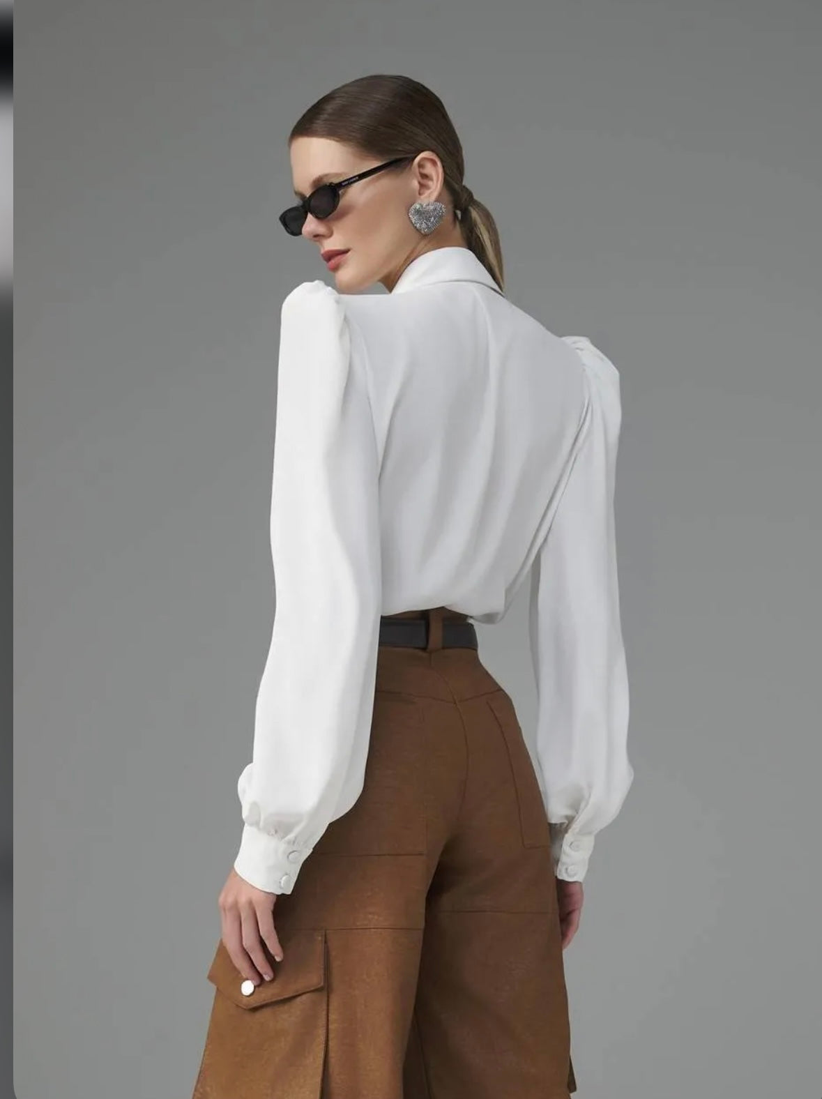 Lore - Long Sleeve Soft Crepe Blouse