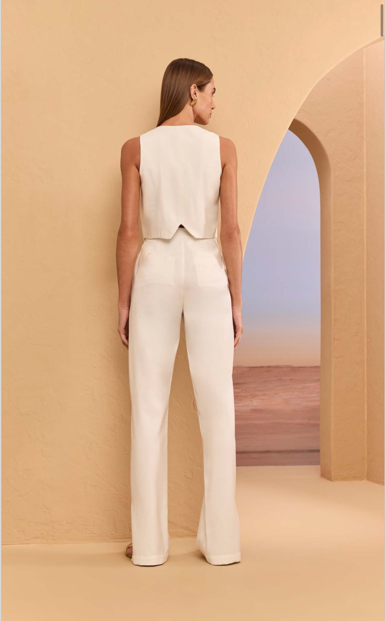 Skazi - Vest and Pants Set with Flower Buttons