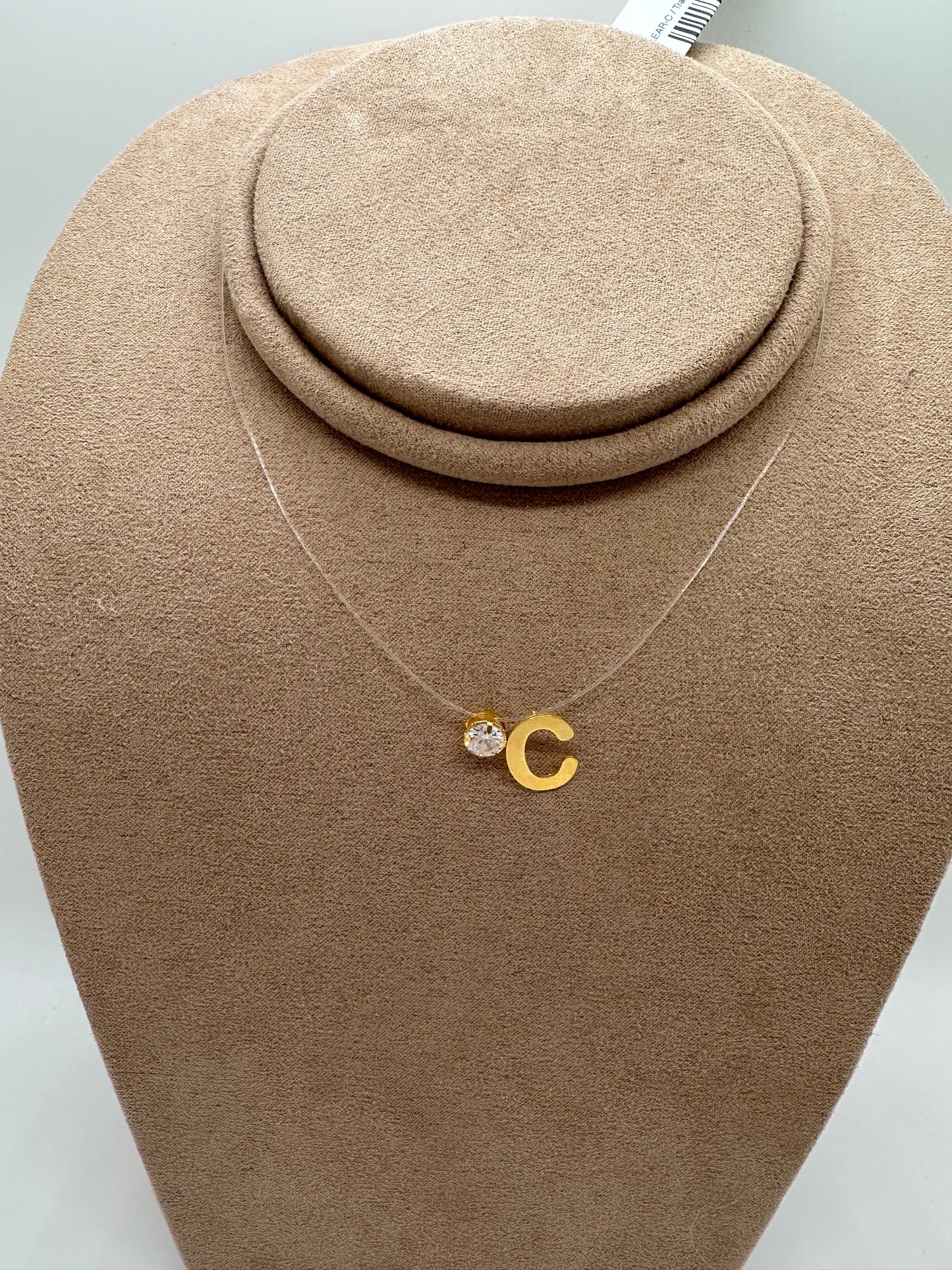 Nuria - Transparent Necklace w/ Golden Pendant