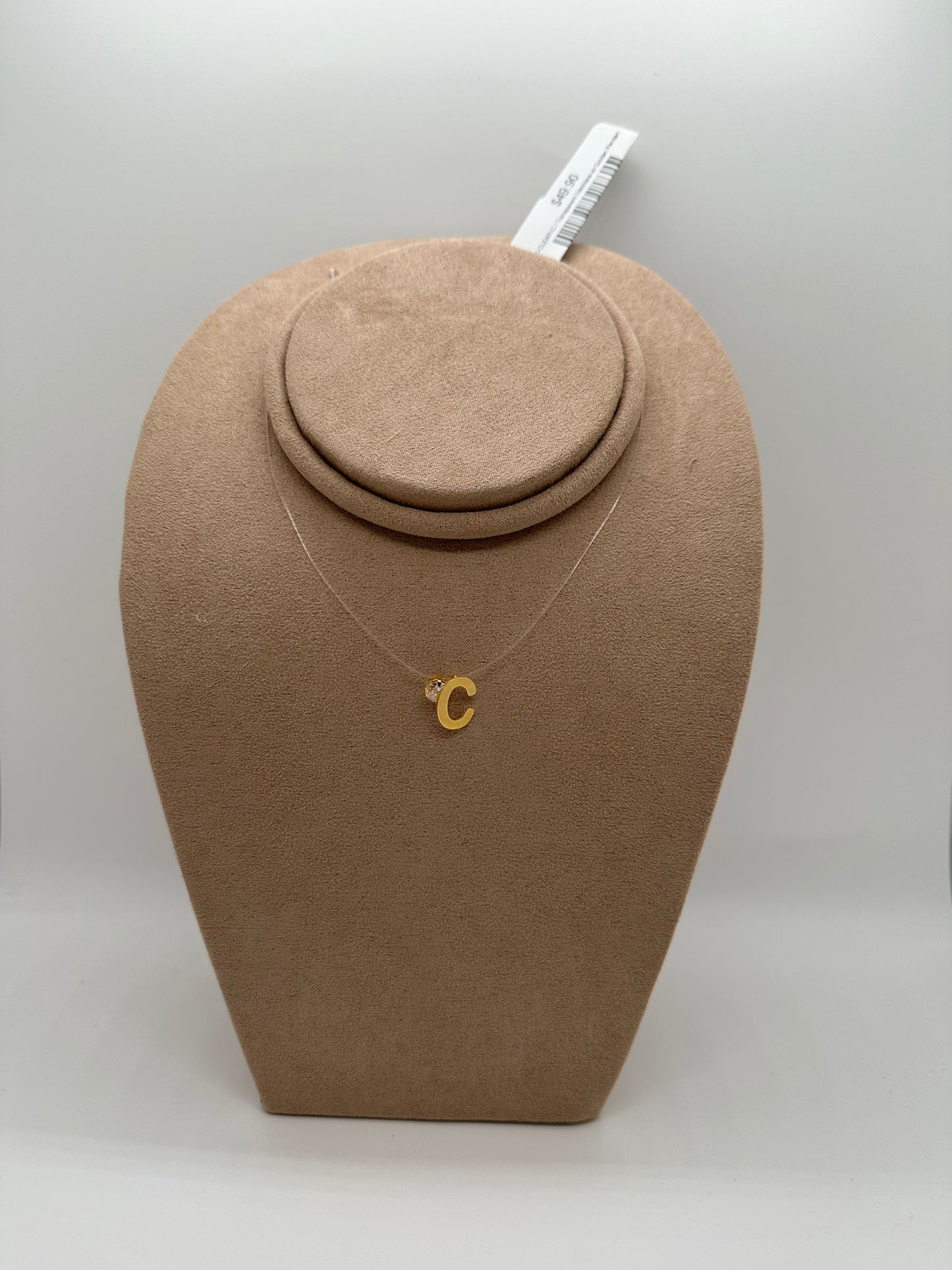 Nuria - Transparent Necklace w/ Golden Pendant