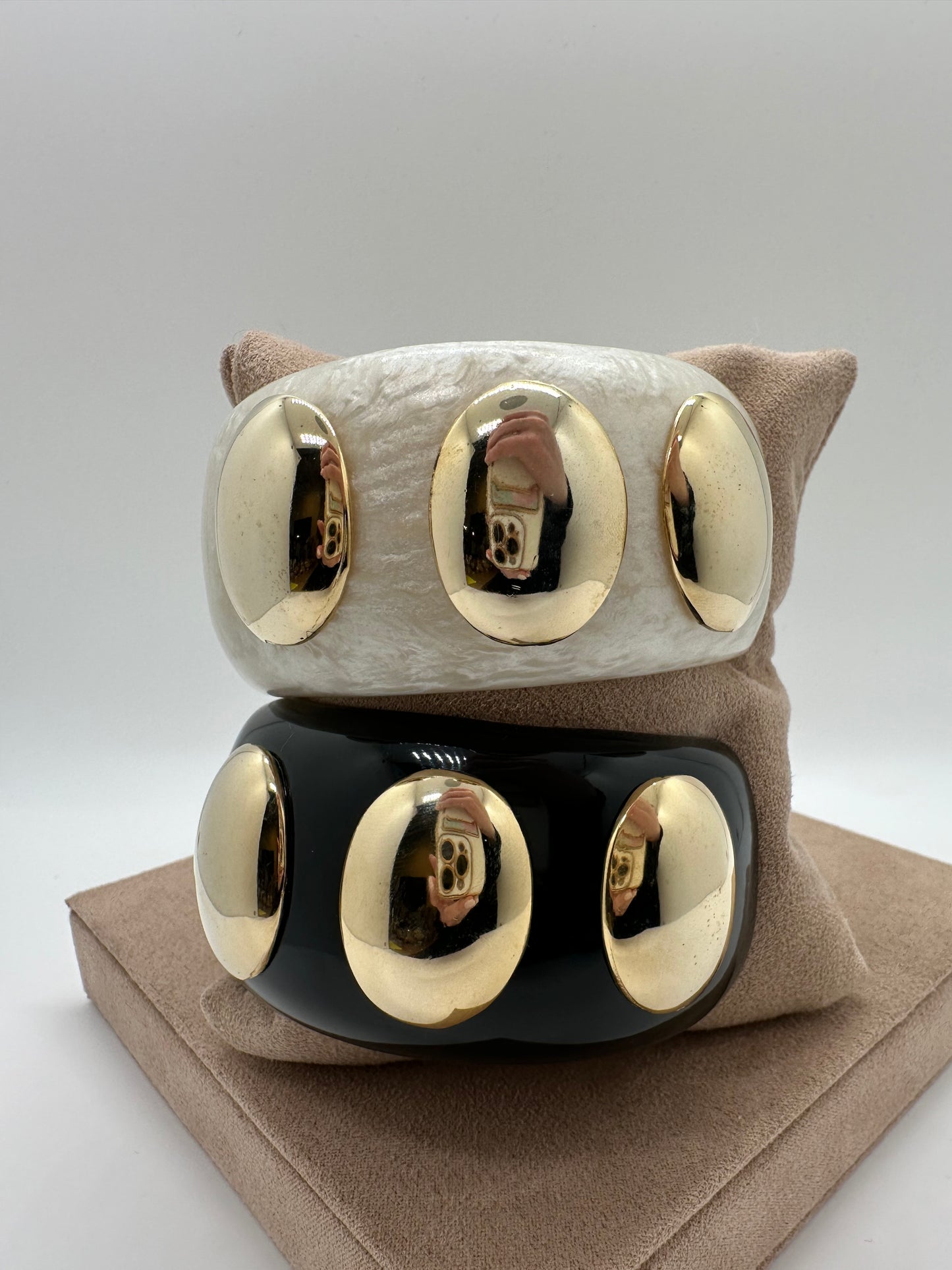 Nuria - Thick Bracelet W/ Golden Applications