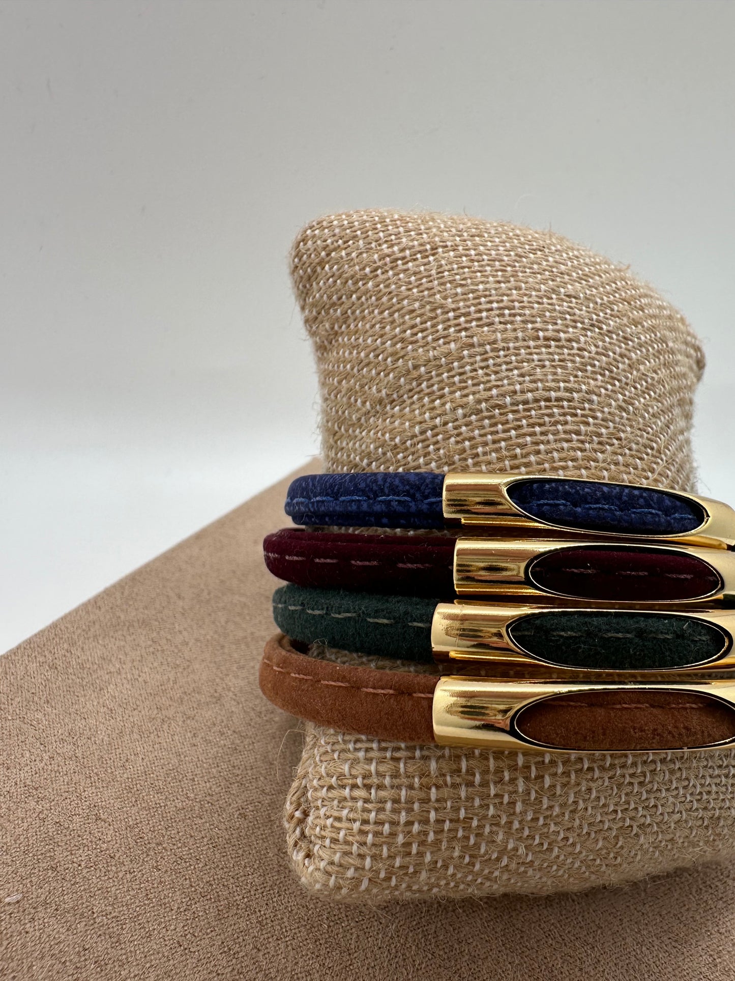 Nuria - Suede Bracelet with Gold