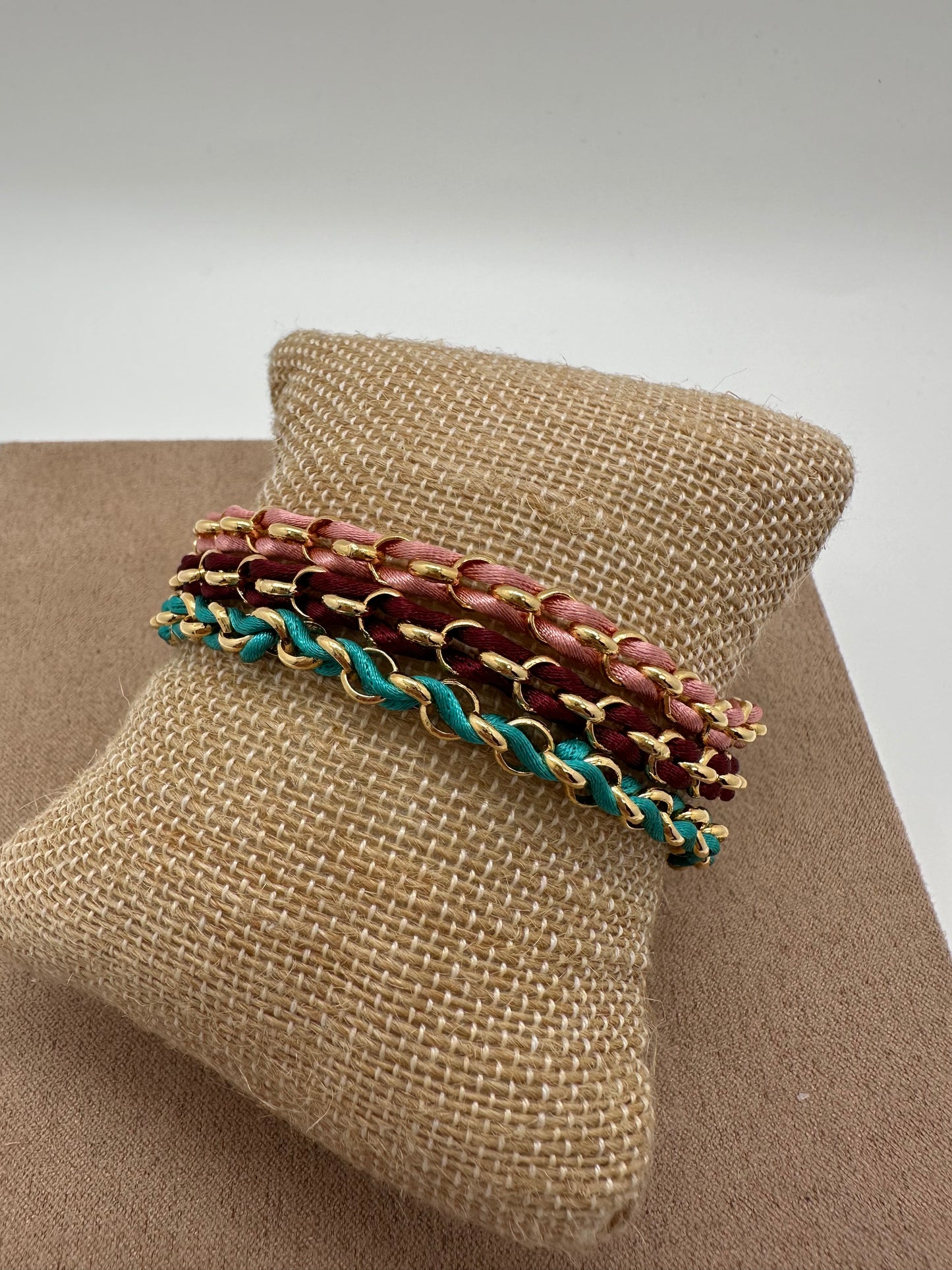 Nuria - Braided Bracelet w/ Gold and Leather