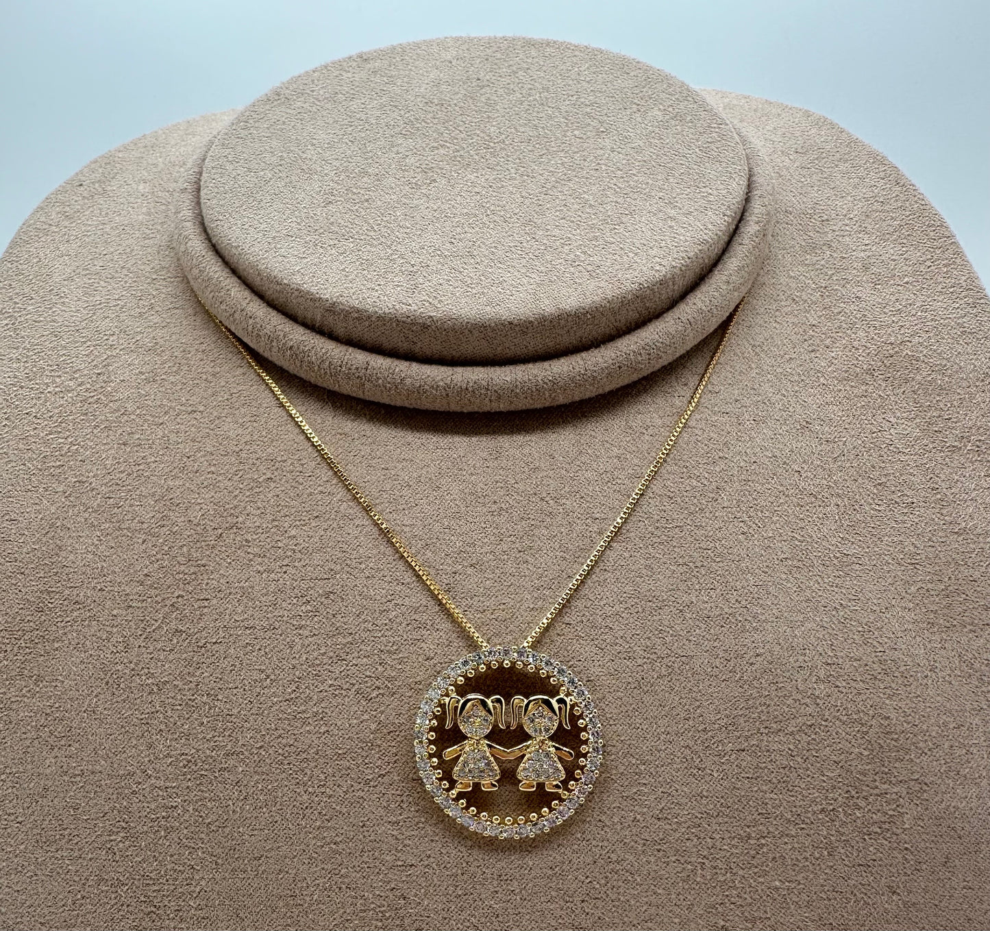 Nuria - Gold Children Couple Necklace