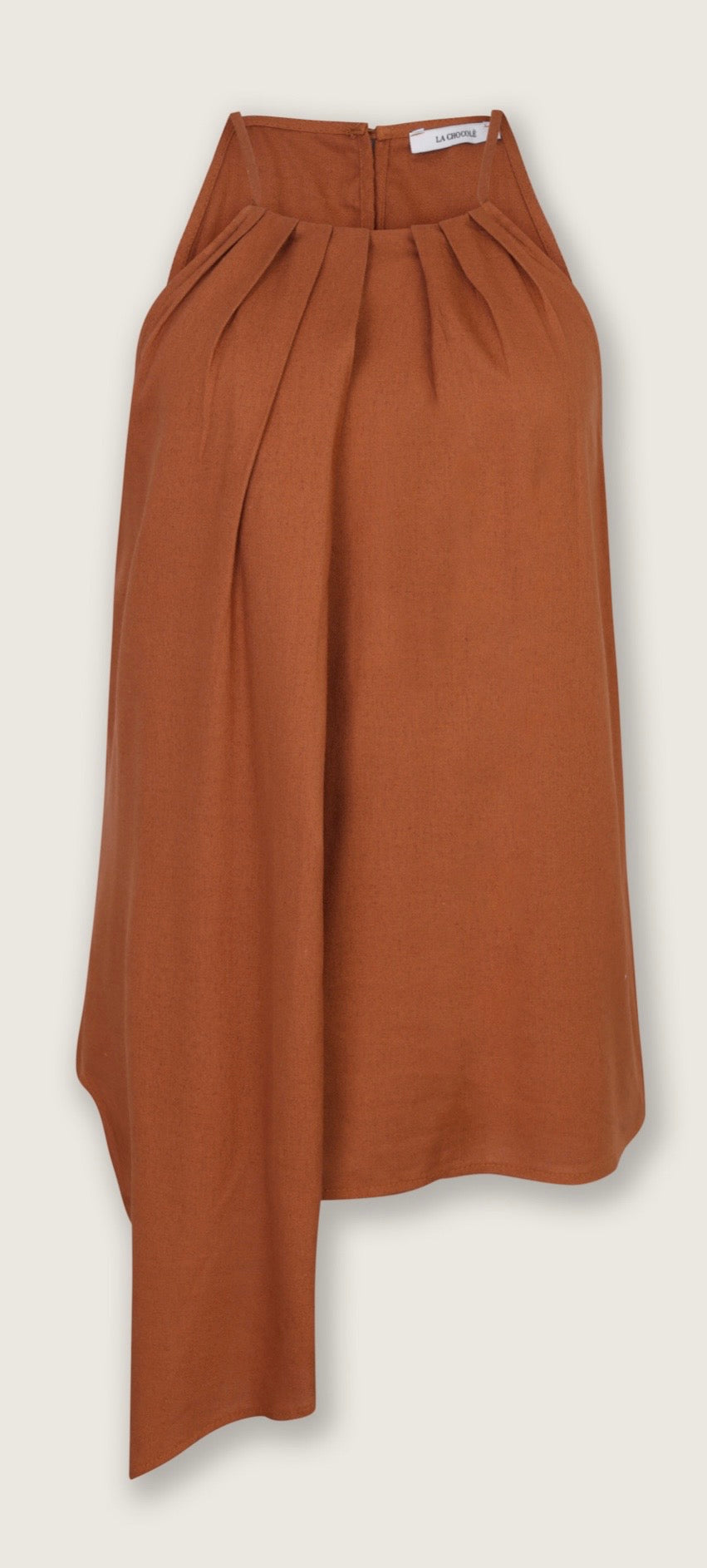 La Chocole - Asymmetrical Linen Blouse Set