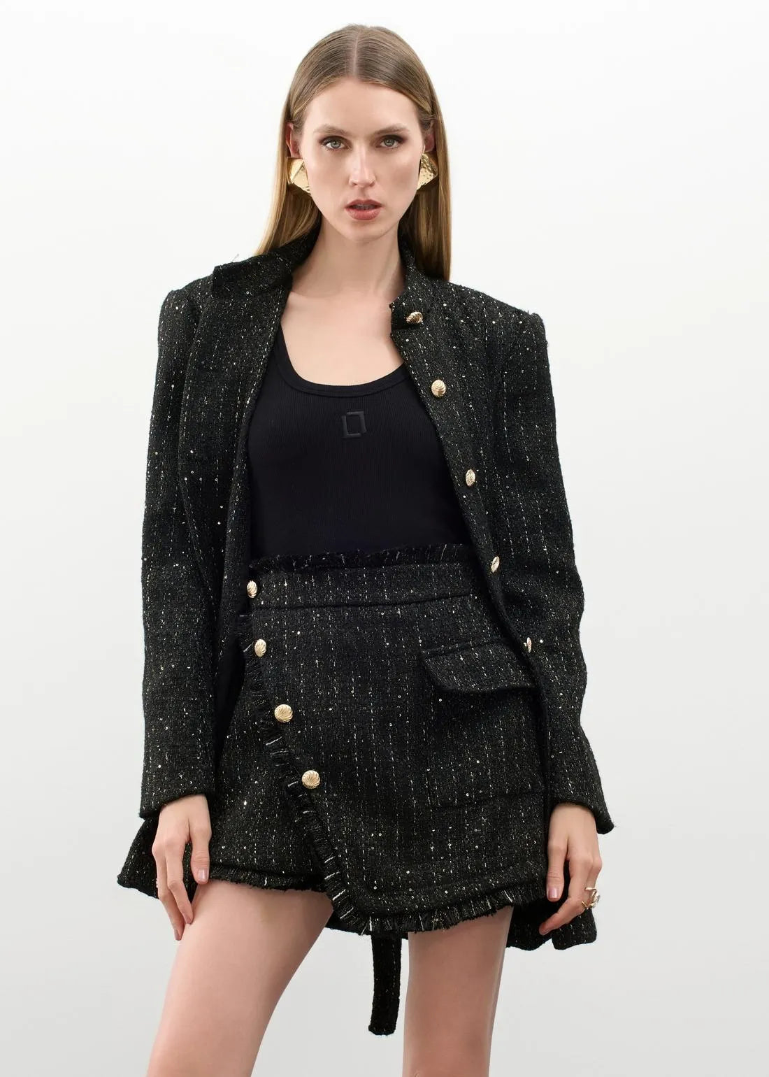 Lore - Maxi Tweed Coat Set