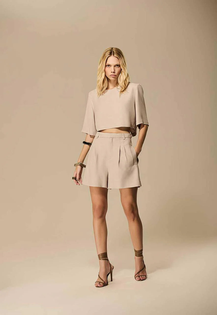 Caos - Back Loop Blouse/ Shorts Set