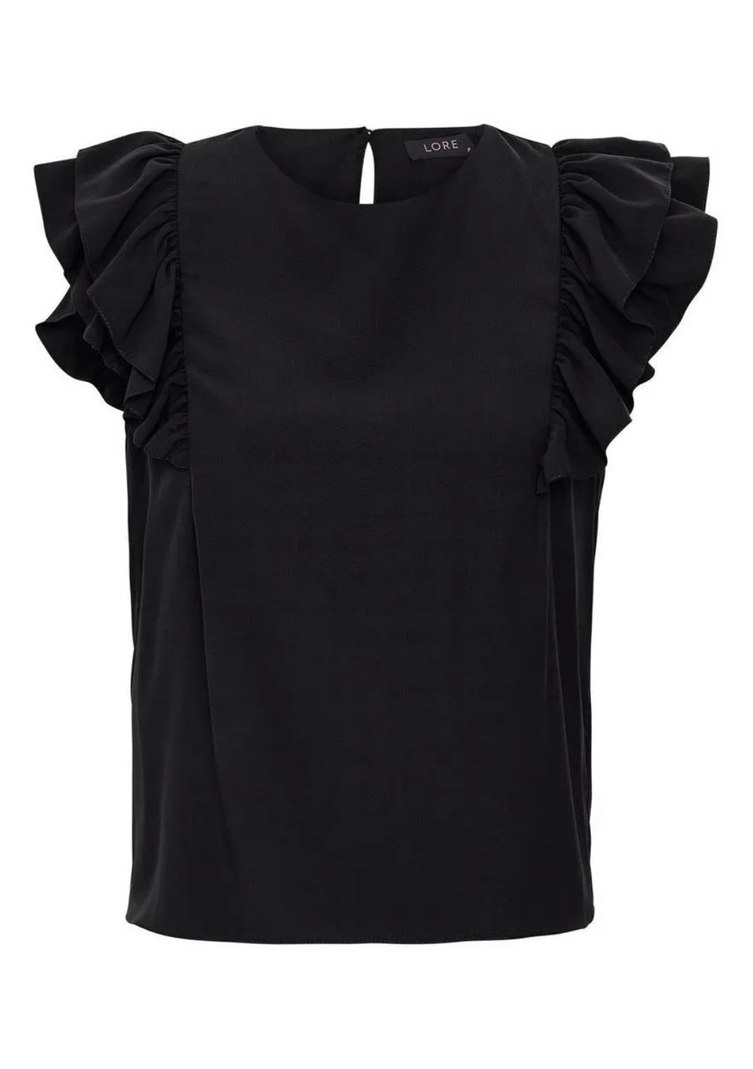 Lore - Double Ruffled Crepe Soft Tank Top