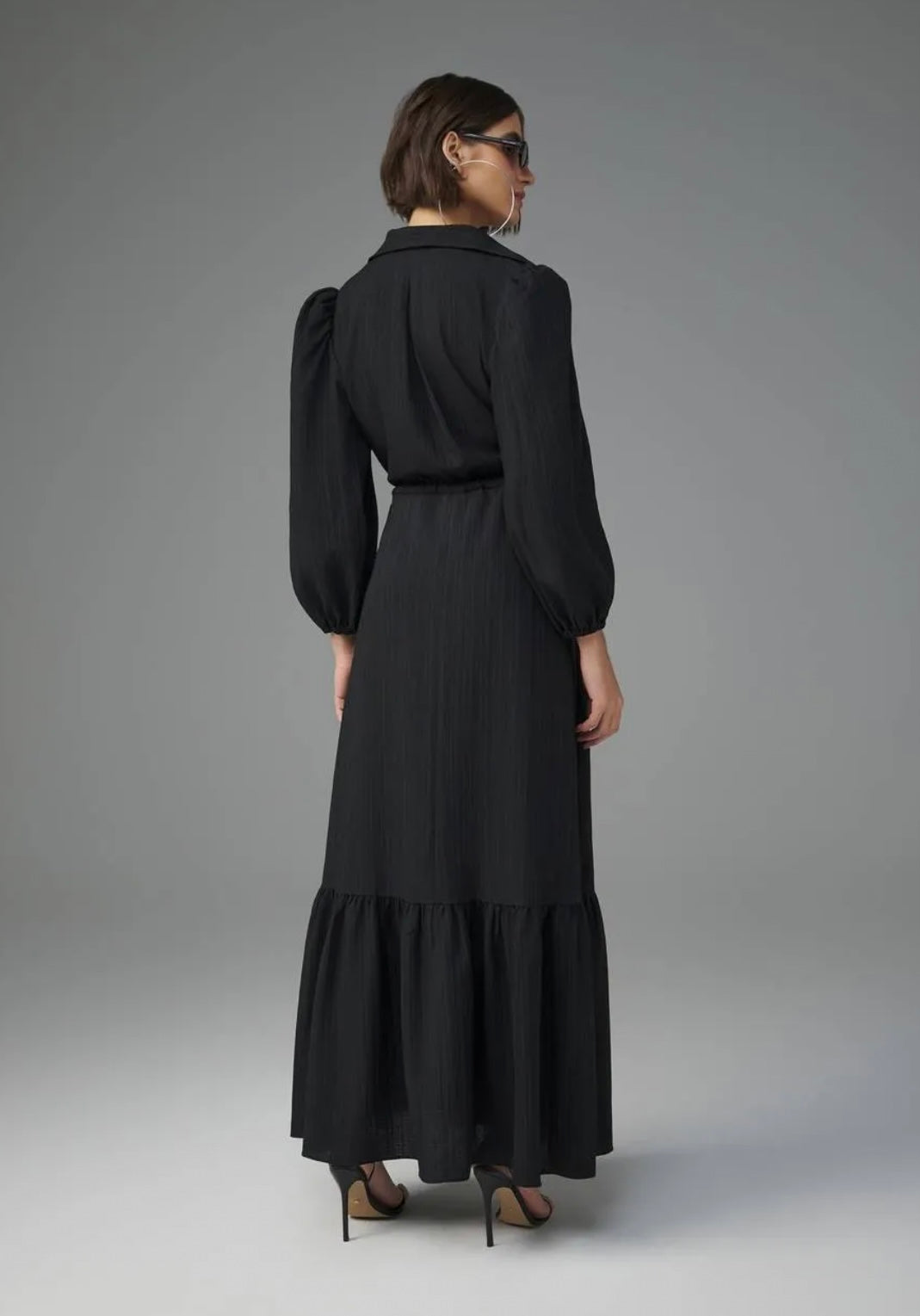 Lore - Crepe Texture Maxi Midi Dress