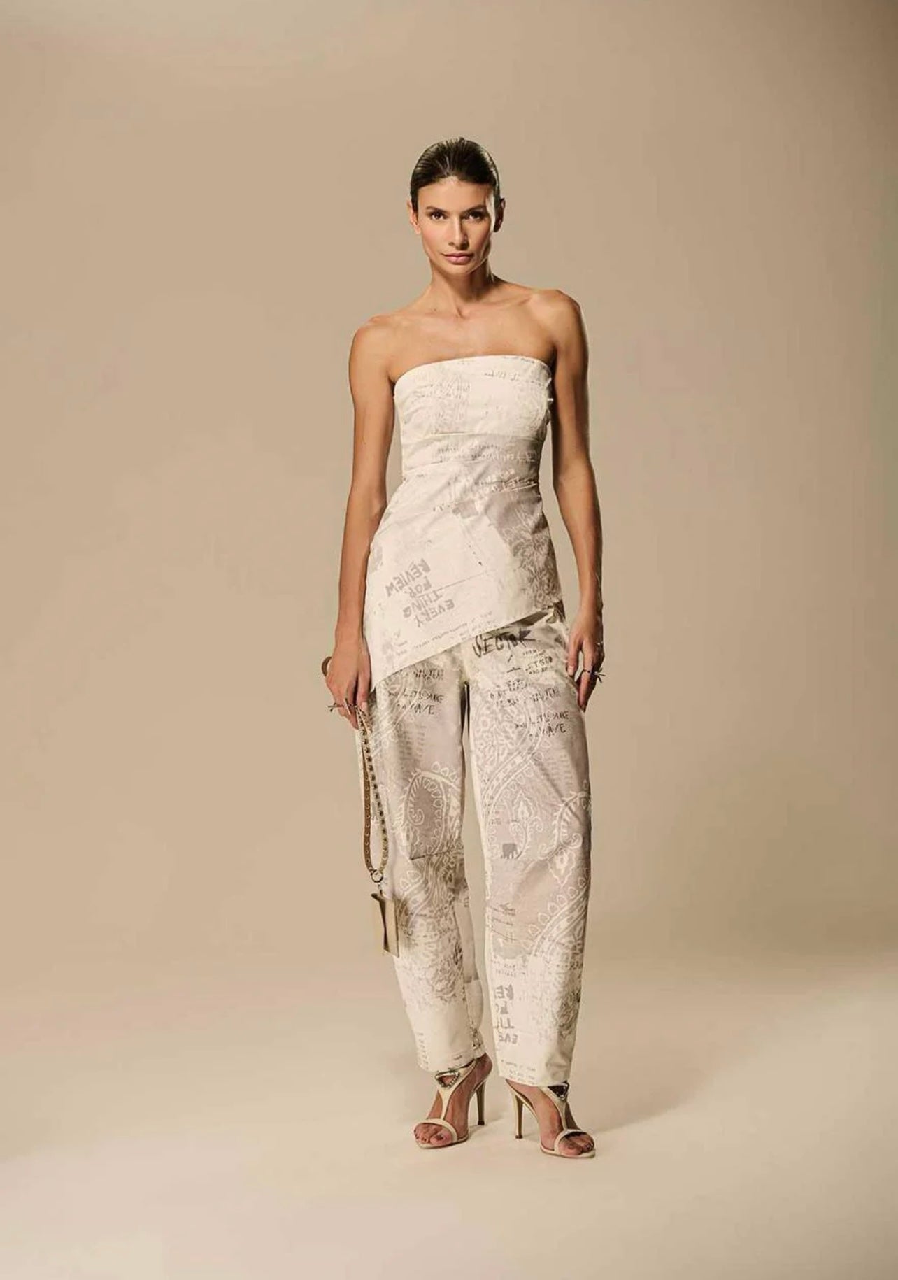 Caos - Liberte Print Blouse and Pants Set