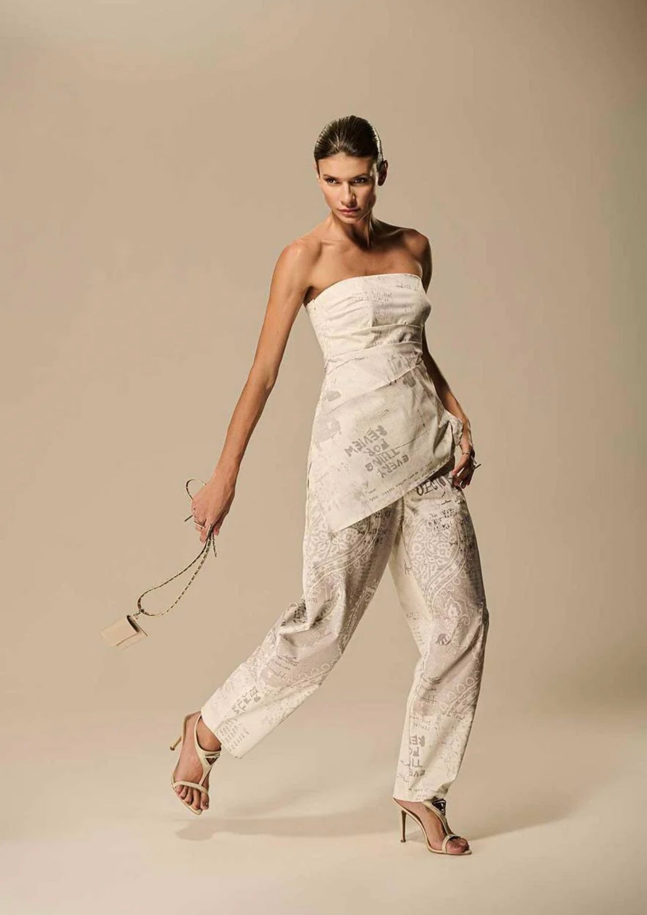 Caos - Liberte Print Blouse and Pants Set