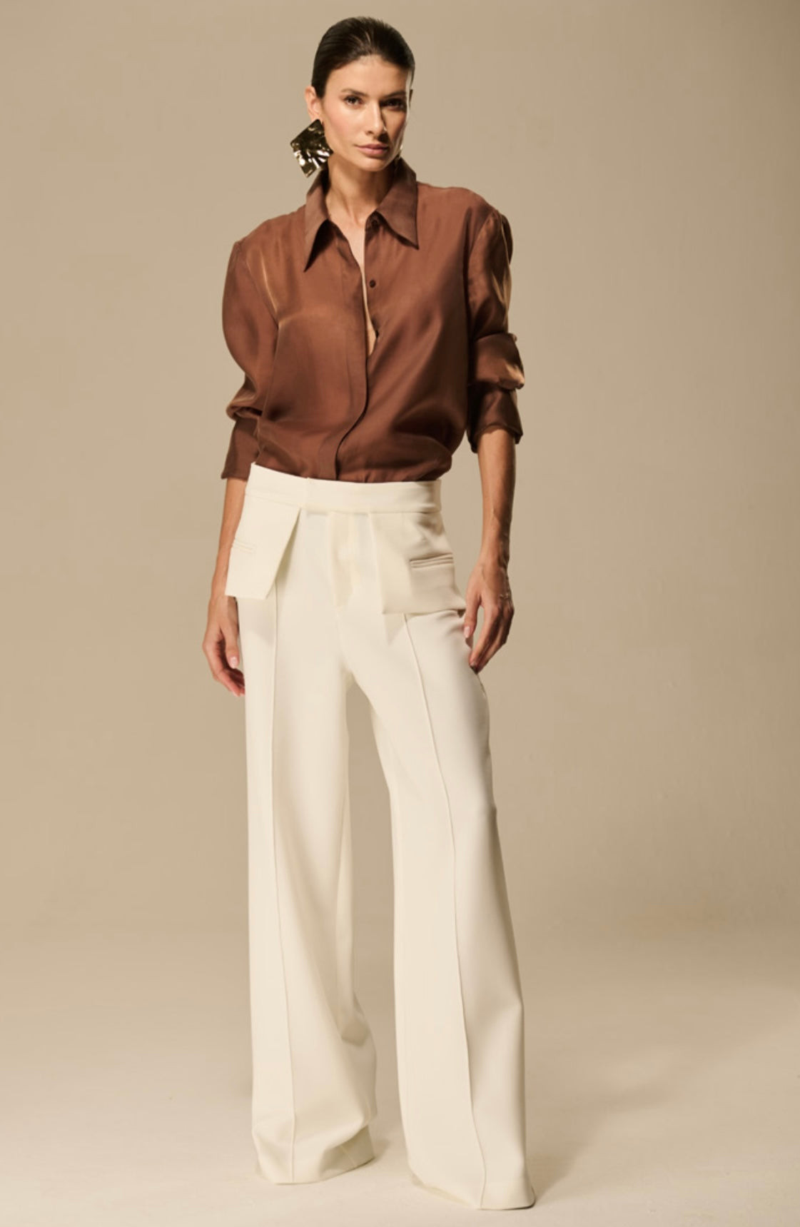 Caos - Long Sleeve Organza Shirt