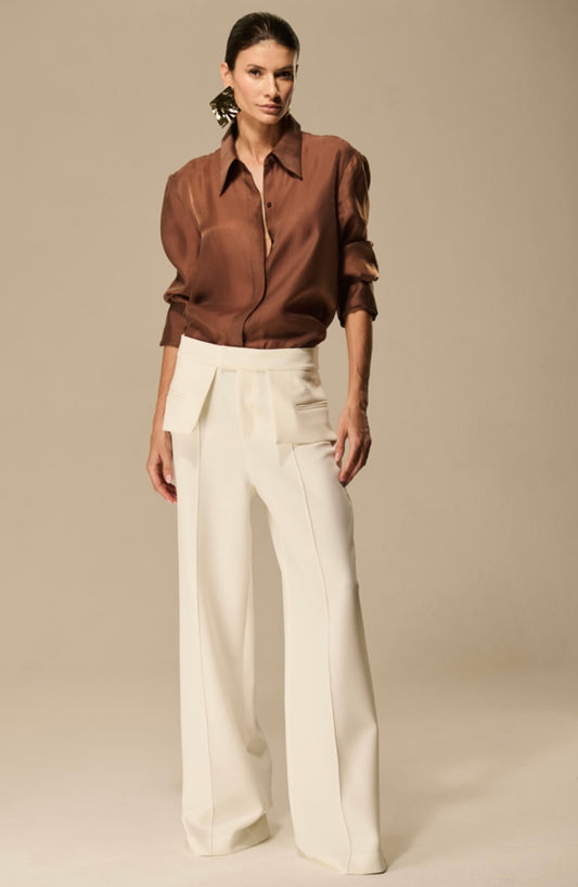 Caos - Long Sleeve Organza Shirt