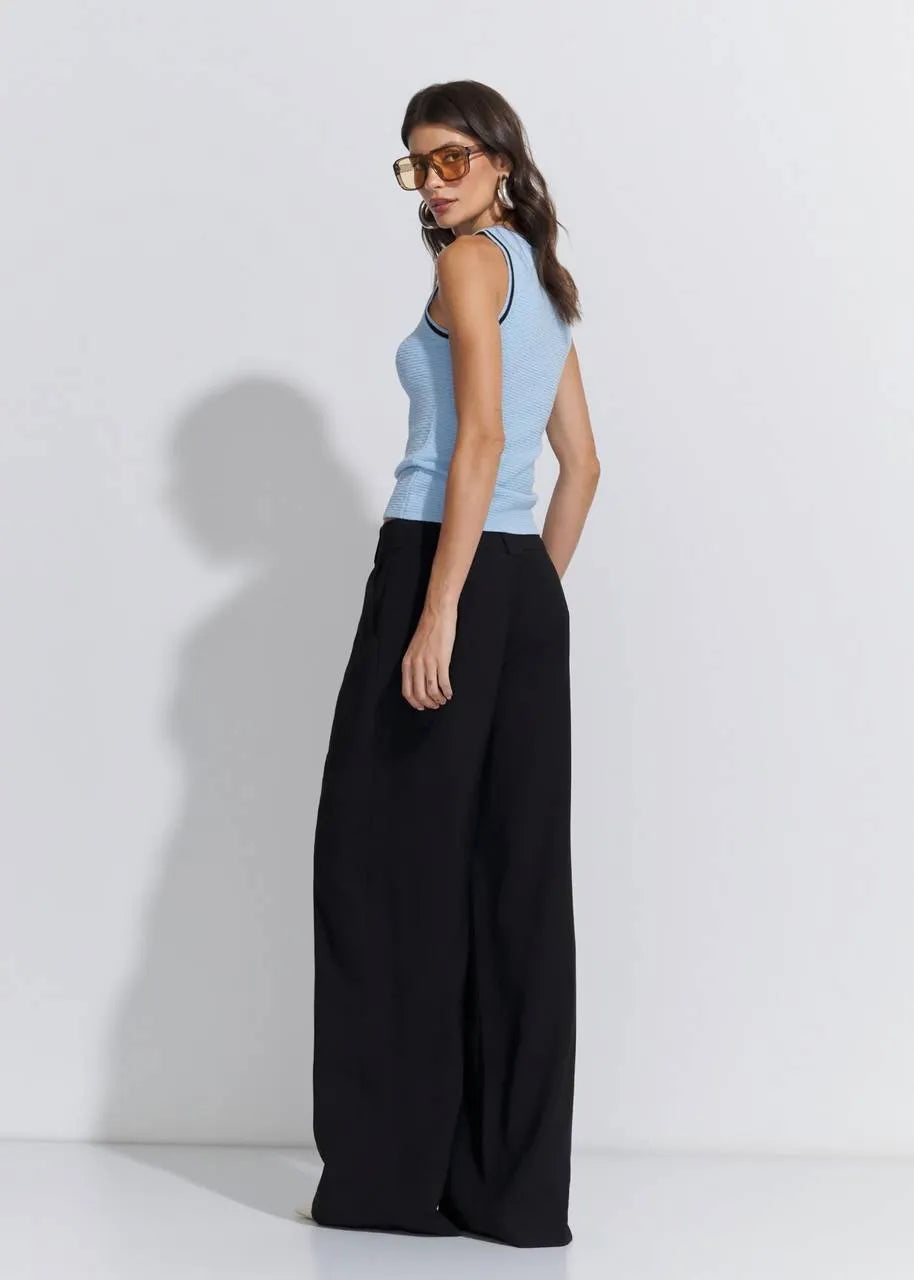 Lore - Wide Leg Visco Twill Pants