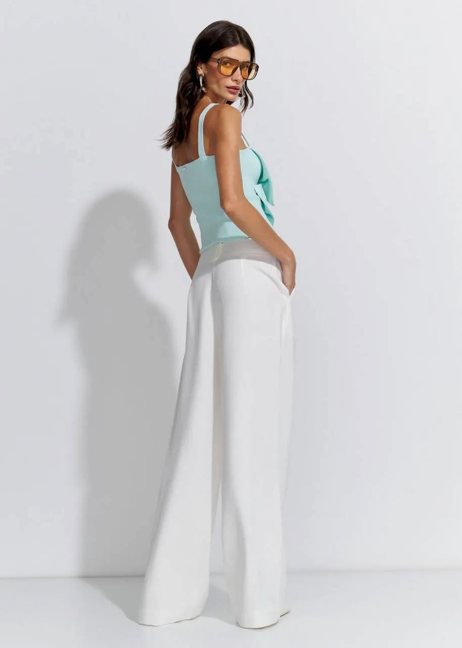 Lore - Wide Leg Visco Twill Pants