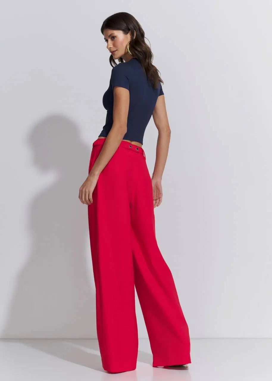 Lore - Wide Leg Pants w/ Visco Metal Belt