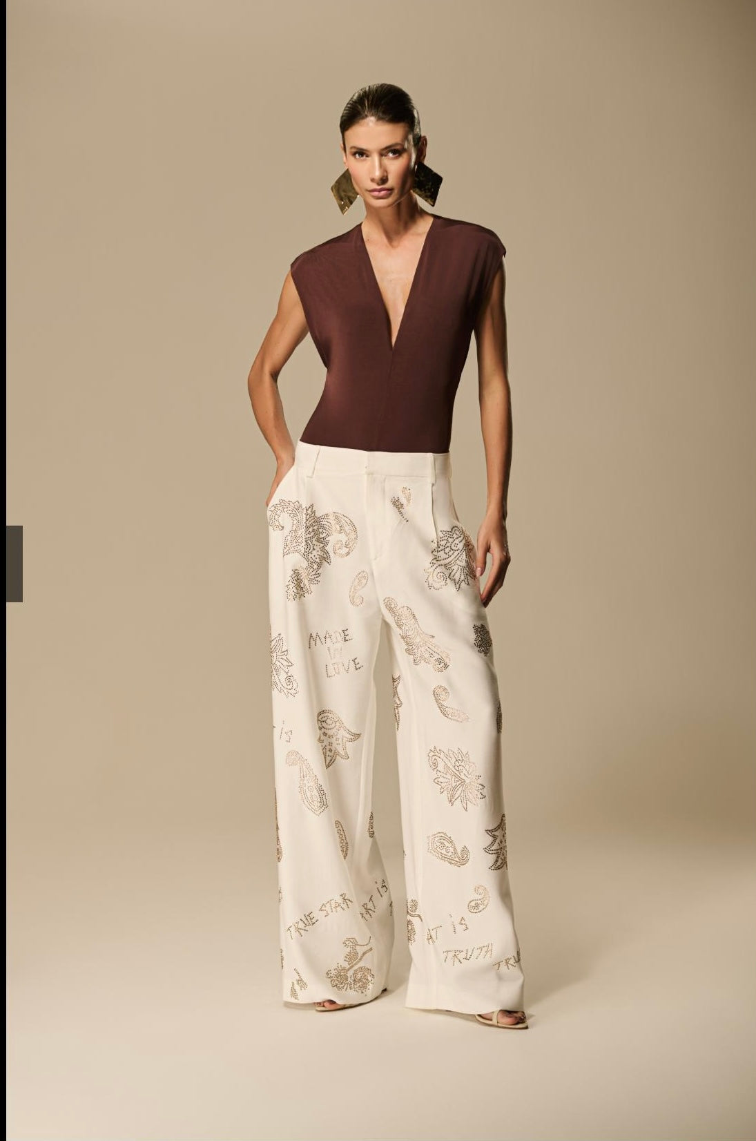 Caos - V-neck Jersey Bodysuit