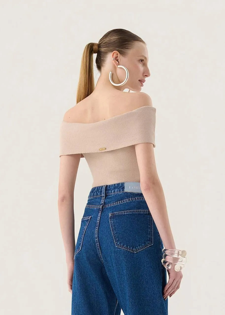 Lore - Off-the-shoulder knit blouse