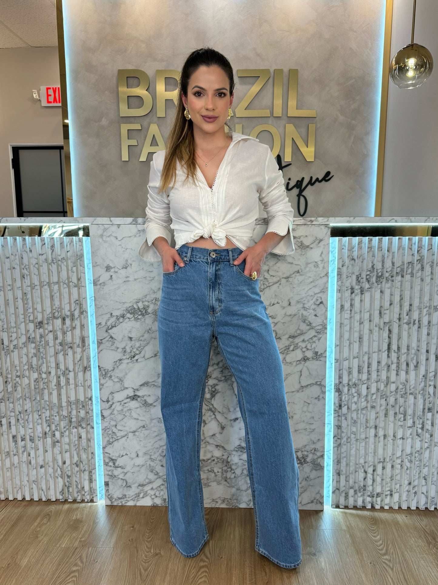 Caos - Basic Wide Leg Jeans
