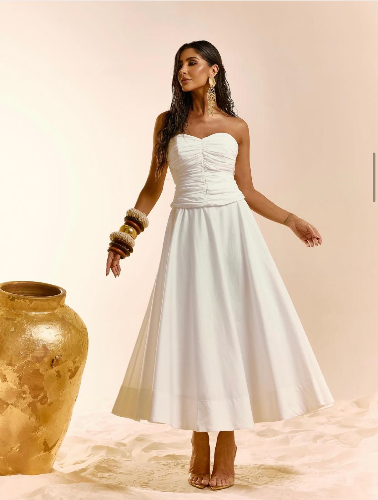 Closet Deluxe - Strapless Draped Dress