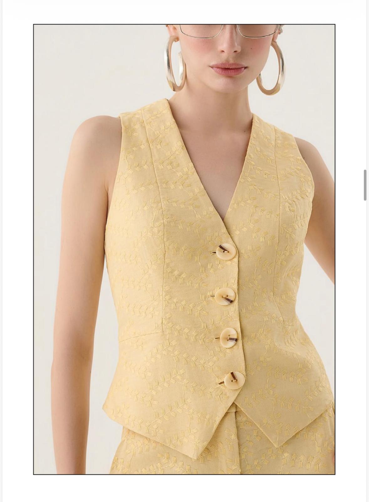 Lore - Oasis Embroidered Vest/Pants Set