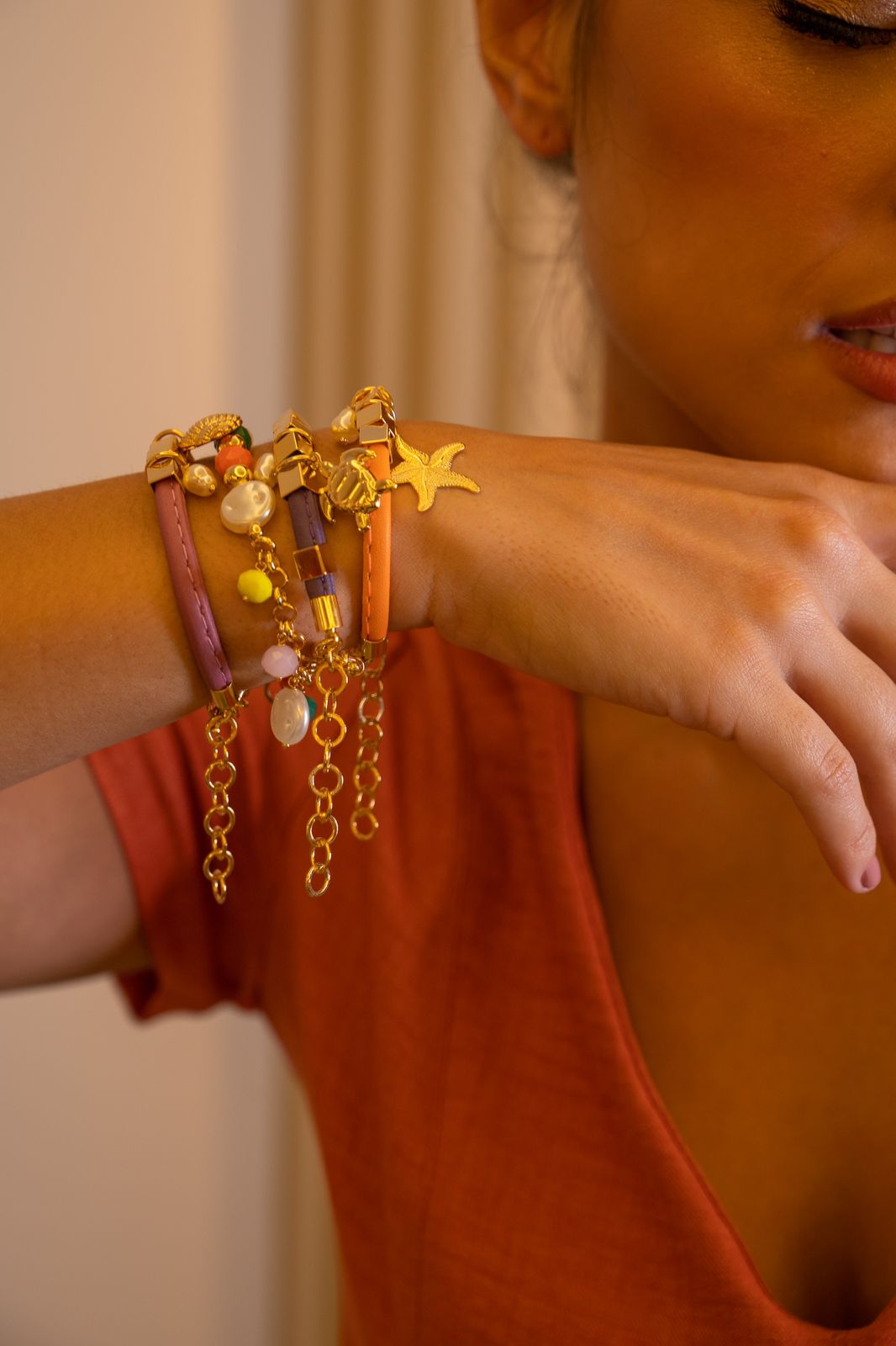 Nuria - Beach Leather Bracelet