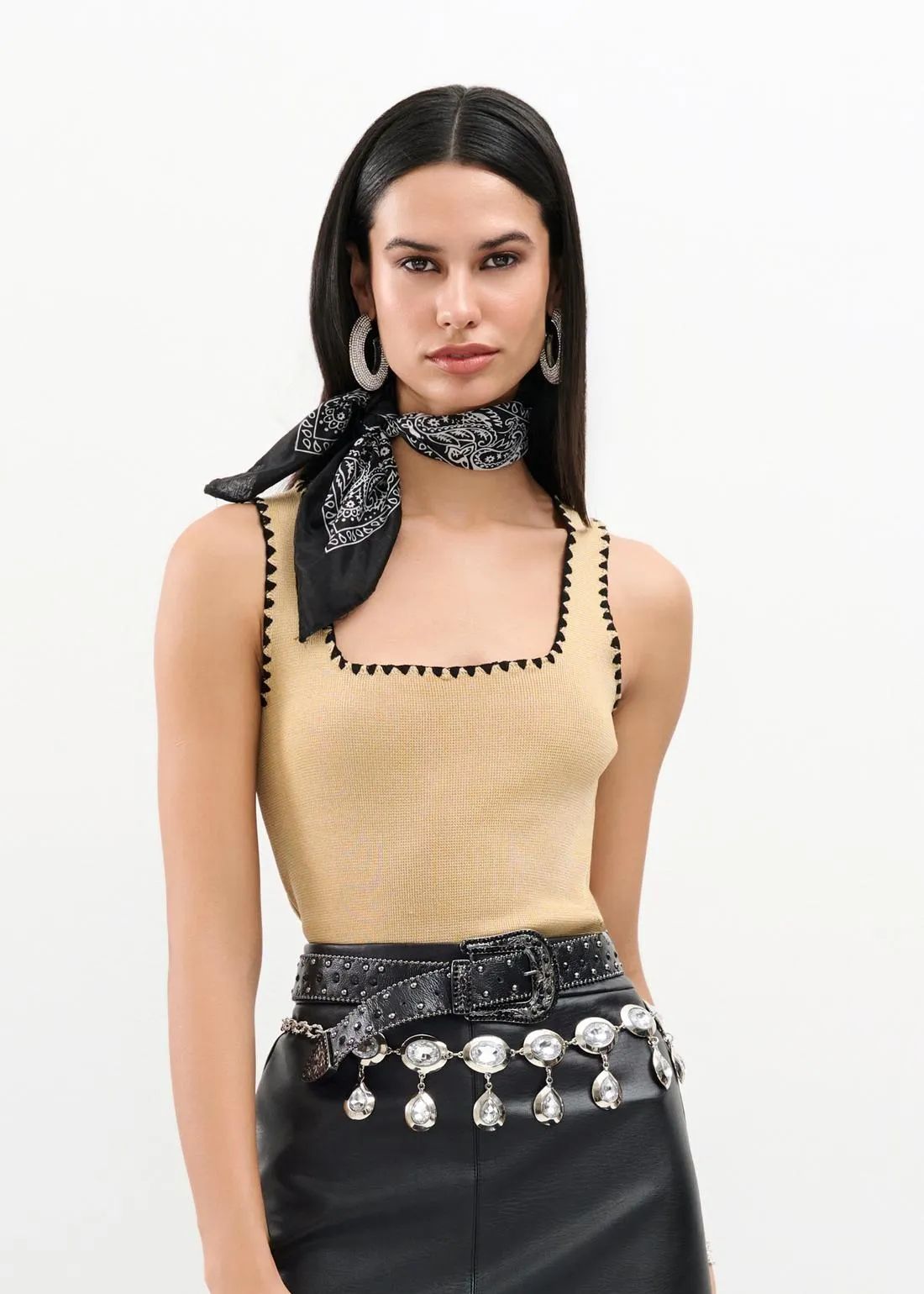 Lore - Crochet Knit Tank Top
