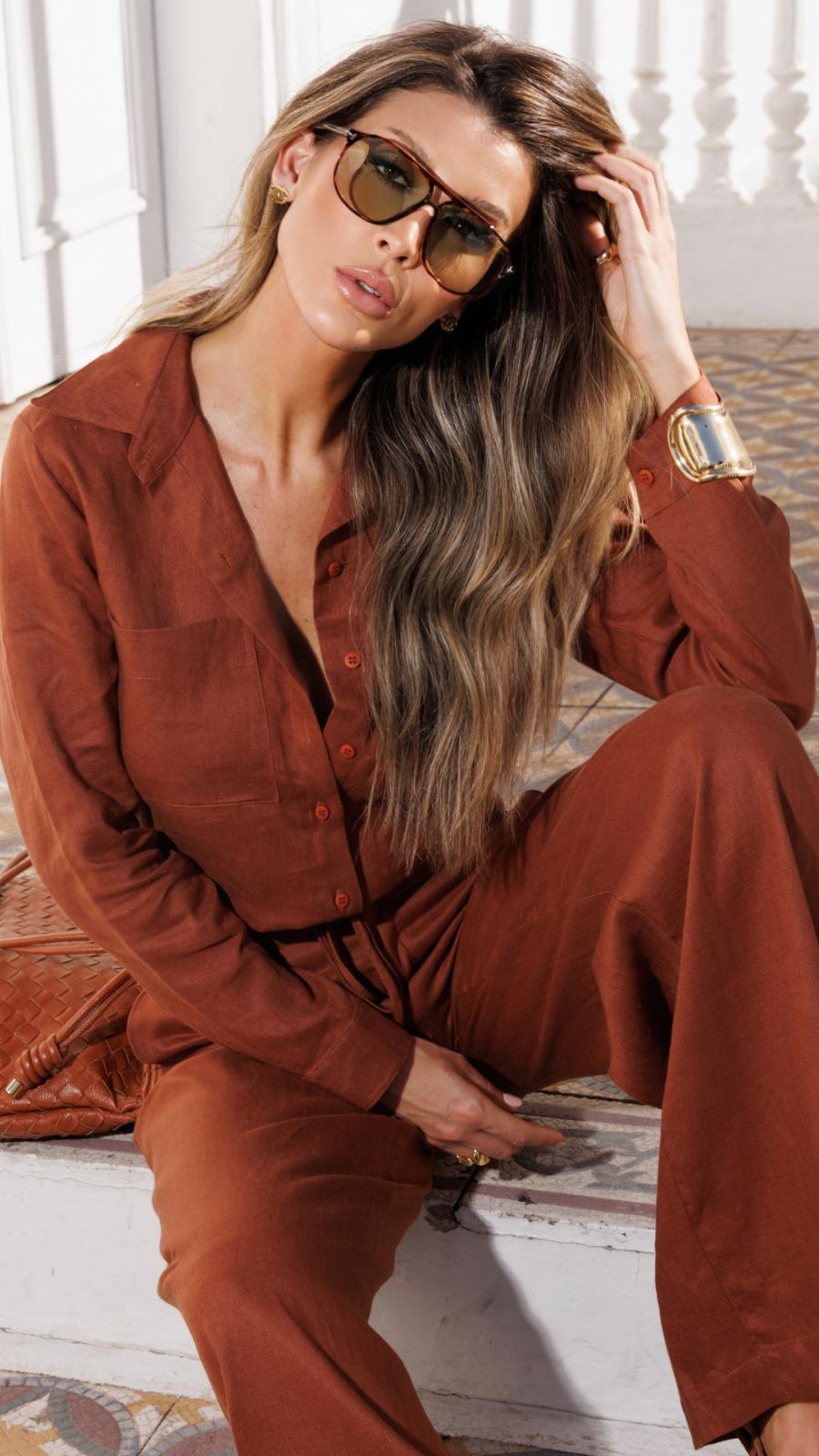 Contra Sensura - Linen Set with Tie