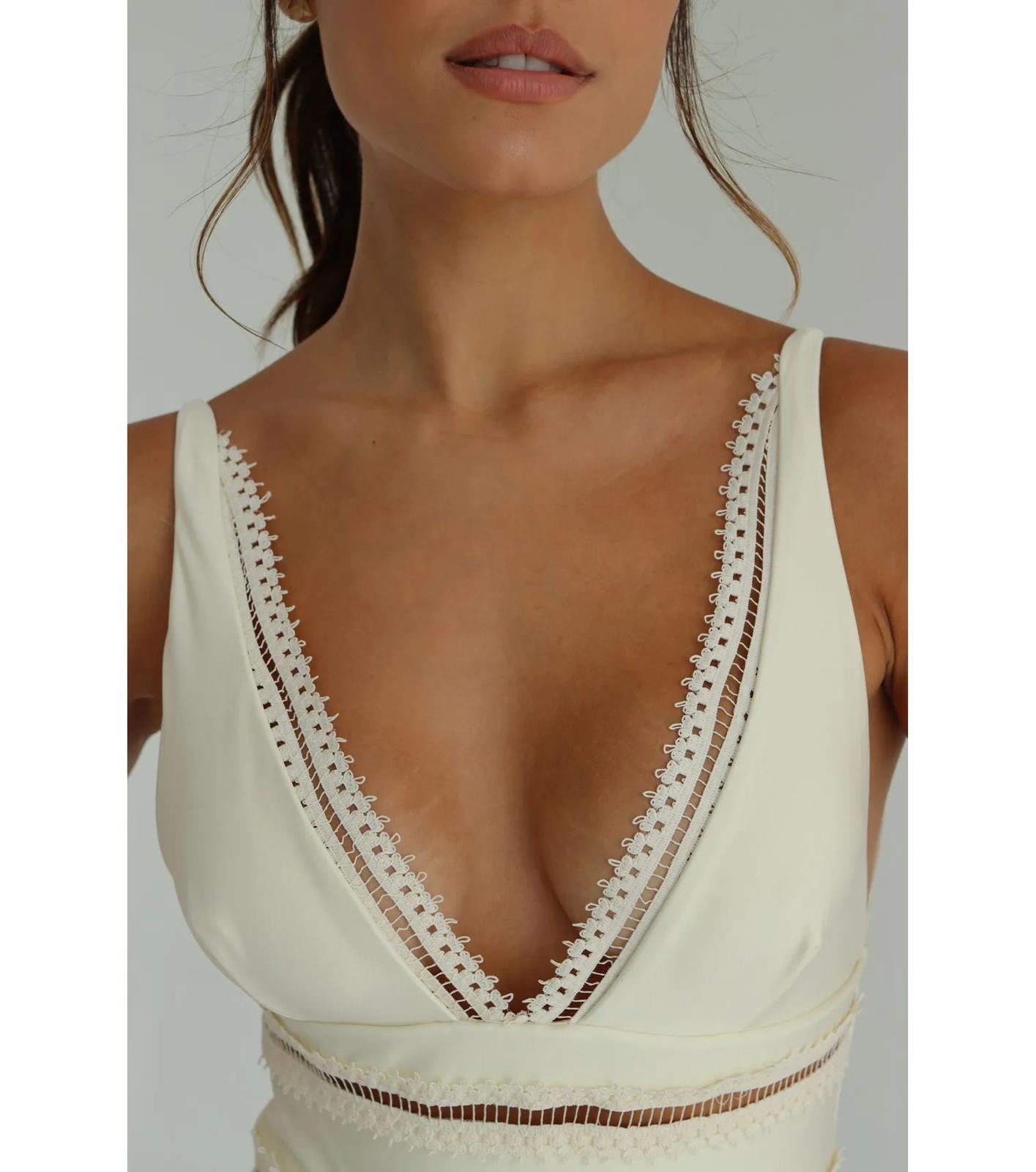 Doux - Swimsuit with Cutouts and Slit