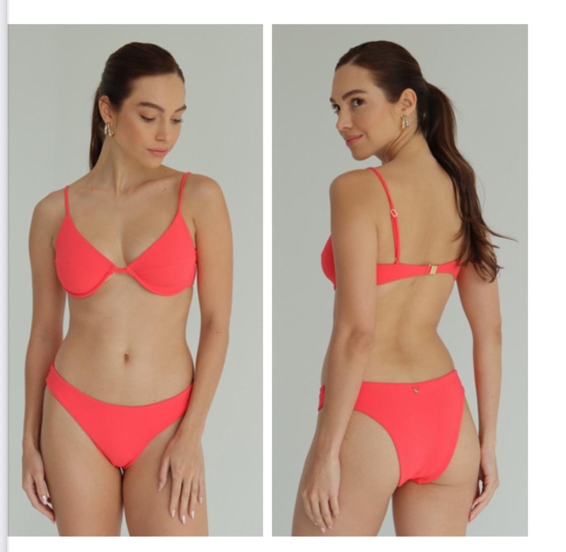 Doux - Flamingo Triangle Bikini Top