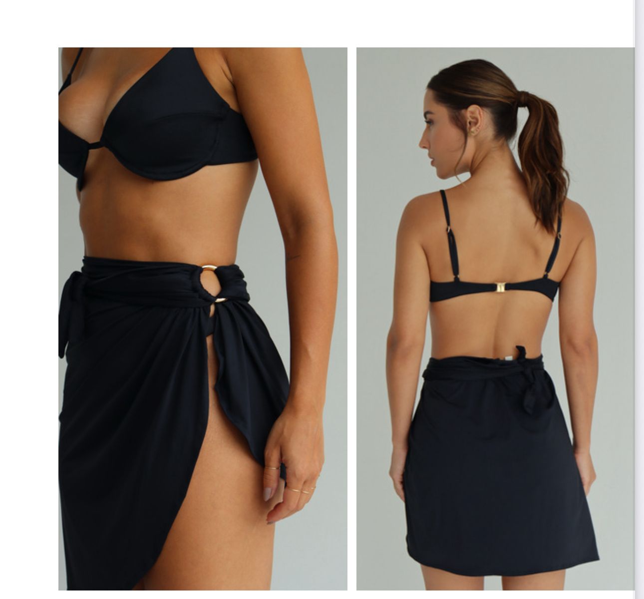 Doux - Bathrobe Cover-up with Ring